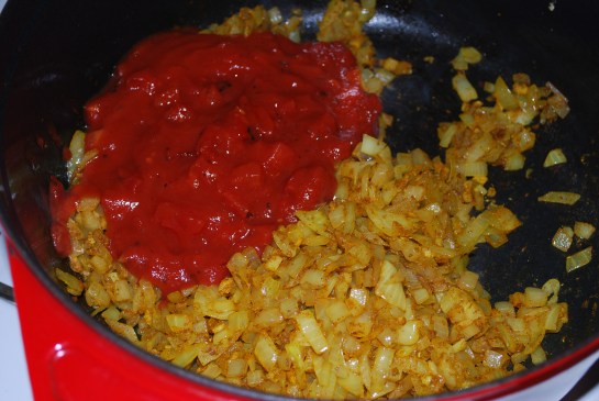 Add tomatoes and cook for about 3 more minutes.