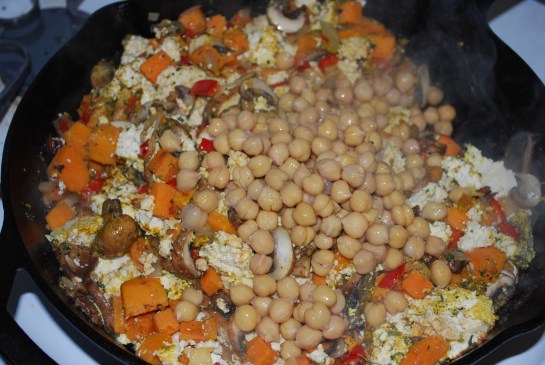 Add in beans (greens would go here)